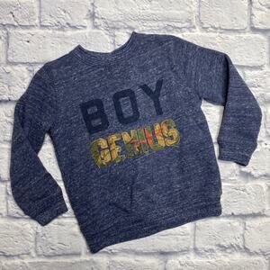 Joe Fresh 'Boy Genius' Sweatshirt in Heathered Blue
